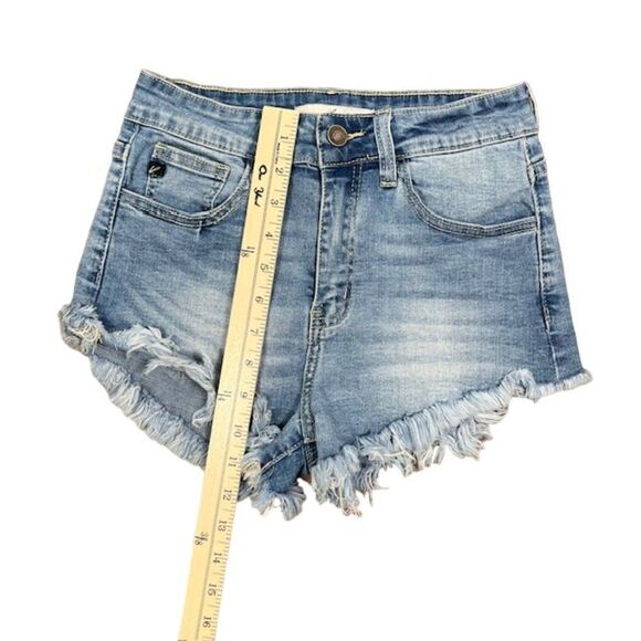 KanCan Women's Distressed High Rise Denim Jean Shorts Size 5 / 26 - Picture 4 of 8